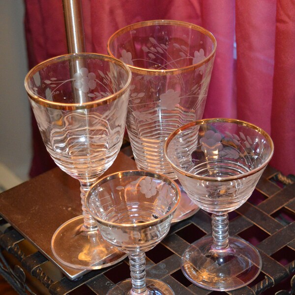 Mid Century Stemware Etsy
