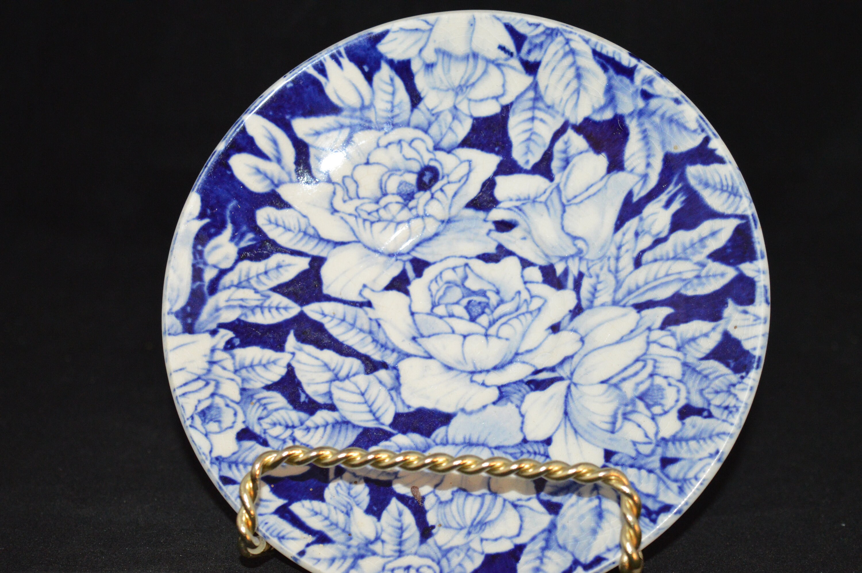 Bermuda Blue Saucer / Myott Son & Co / England / Cobalt Blue