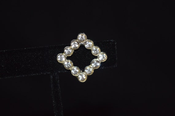 Rhinestone pin / diamond / diamond shape pin / vi… - image 1