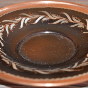 Copper saucer / copper plate / black / copper / etching / decorative plate / vintage plate / vintage / saucer / plate / dish / metal dish