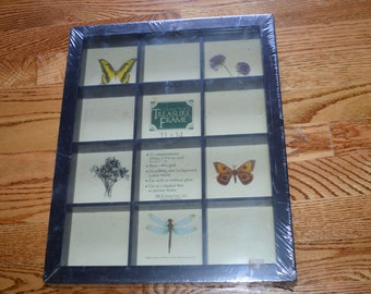 Collectors Treasure Frame / svart / 12 kvadrater / 3,5" fack / 11" x 14" / Nyskick / kuriosaskåp / vitrinskåp / kuriosa