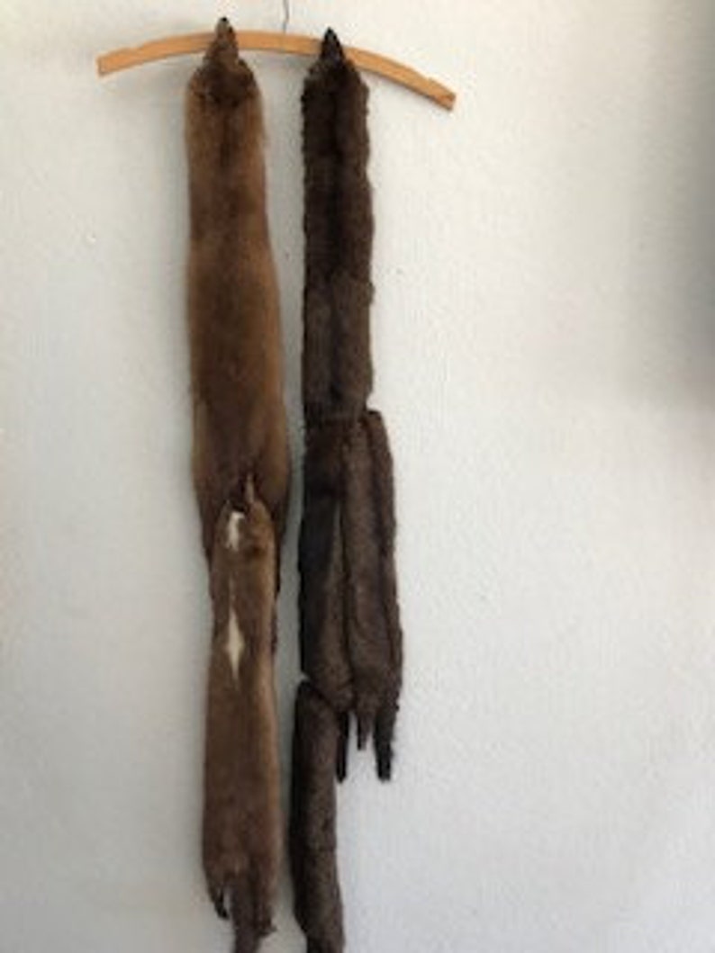 Fox fur stole fur collar two available light brown dark brown Priced per stole fur fox stole fox fur fox fur fur