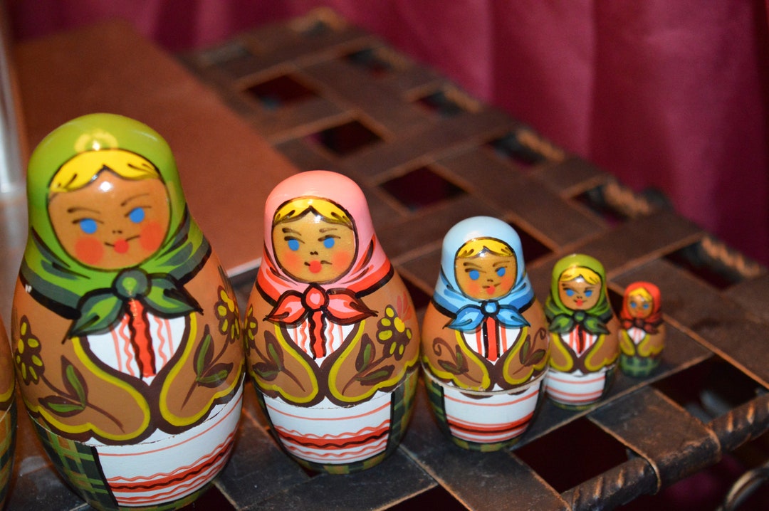 Nesting Dolls / Polish Nesting Dolls / Dolls Wood / Painted / Etsy