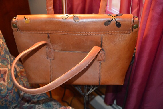 Patricia Nash Leather Purse Tawny Brown Green Black Leaf like Decorations Purse 14 X 9x 5 Good Condition Etsy Ireland