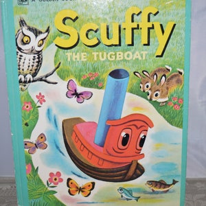 Scuffy the Tugboat / His Adventures Down the River / Gertrude Crampton / Golden Press / 1979 / Scuffy / tugboat / boat / river / adventures