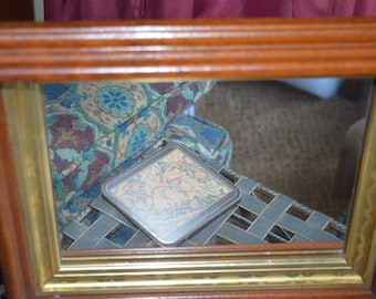 アンティークミラー / フレーム付き / マホガニー / ゴールド / 木製