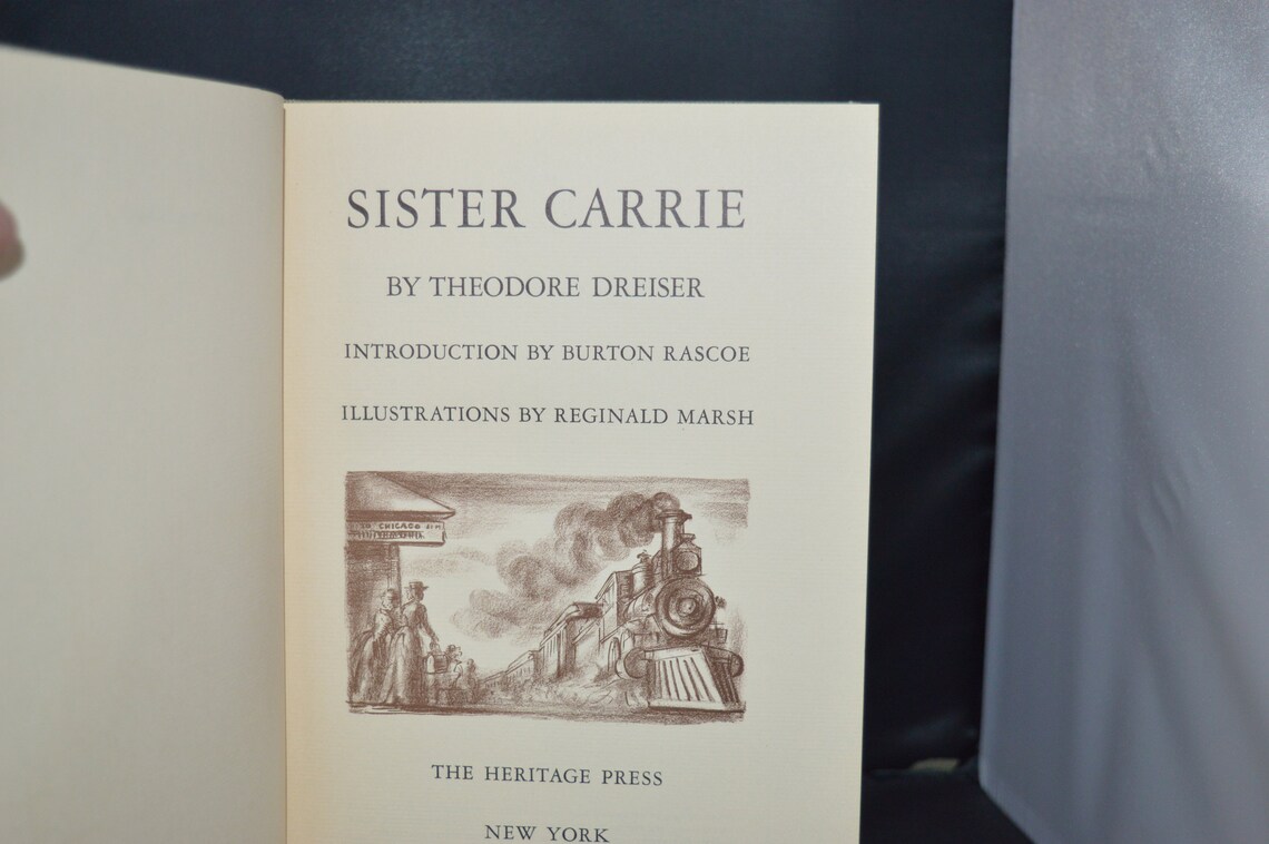 Sister Carrie / Theodore Dreiser / Dreiser / book / vintage book / 1930s / fiction / literature / books / Carrie /, foto 2 de 5