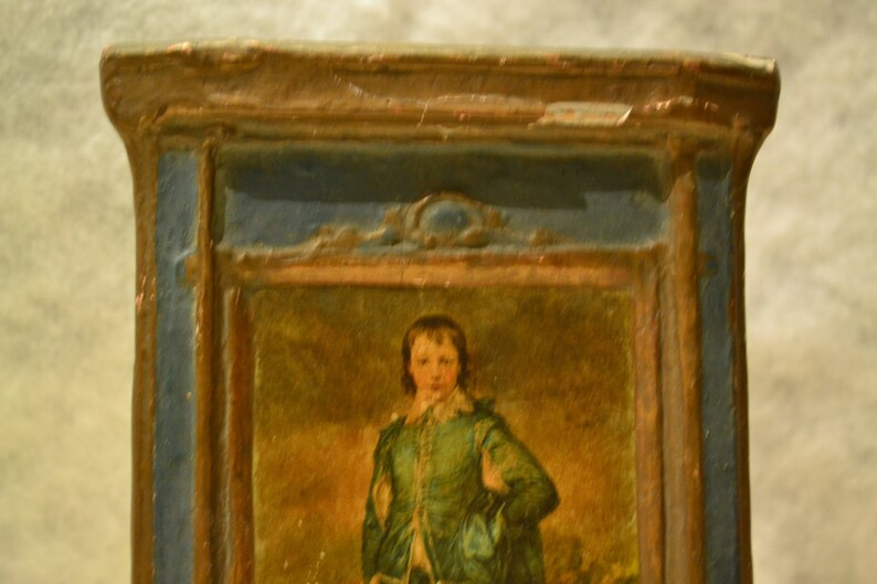 Duro Craft lithograph Gainsborough/'s Blue Boy wood Regal Art Co Chicago 1920/'s Duro Craft lithograph Blue Boy Gainsborough