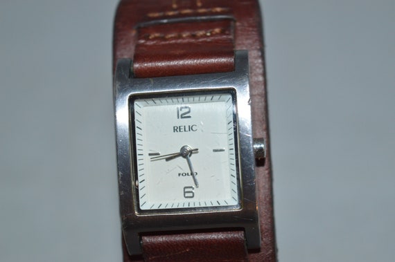 Silver / Brown Leather Band - Etsy