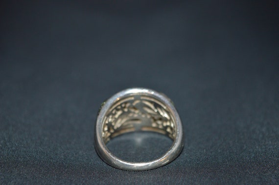 Ross-Simon / statement ring / silver flowers / mu… - image 3