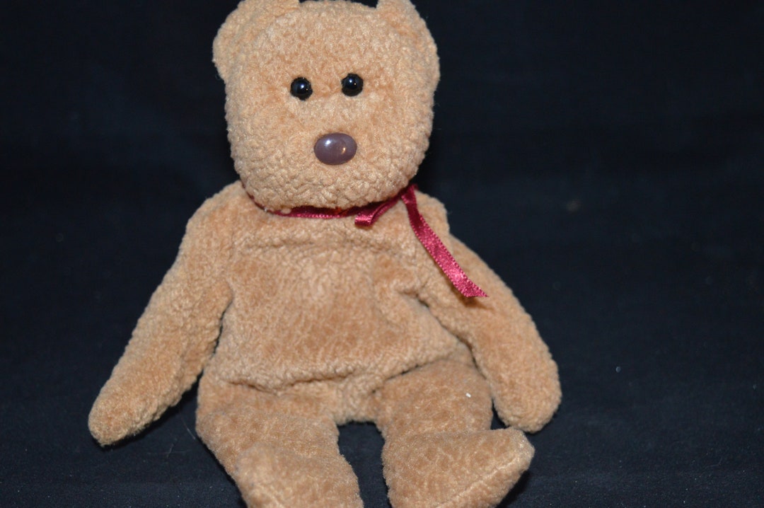TY Beanie Baby Curly the Bear Brown 1993 8