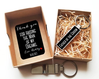 Father of the Groom gift, Mother of the groom gift, Parents of the groom, Father in Law gift,  keychain bottle opener, wedding favors