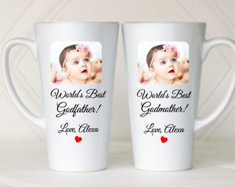 Godparents gift, Godparents mugs, Baptism gift, Christening gift, Godfather gift, Godmother gift, Madrina gift, Padrino gift, Baptism mugs