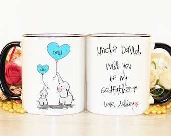 Will you be my Godfather, Godfather proposal, Godfather gift, Asking godfather, Godfather mug, Godfather invitation, Ask Godfather, Baptism