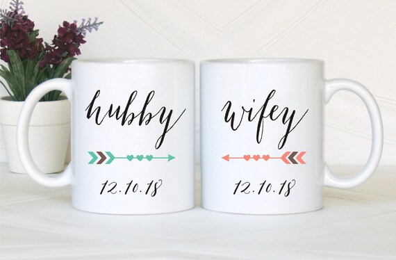 hubby and wifey cups