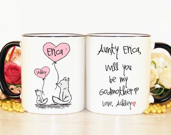 Will you be my Godmother, Godmother proposal, Will you be my Godmother mug, Asking godmother, Ask Godmother, Will you be my Godmother mug