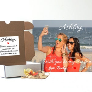 Bridesmaid puzzle, Bridesmaid photo puzzle, Bridesmaid proposal, Asking bridesmaid, Bridesmaid custom puzzle, Bridesmaid invitation