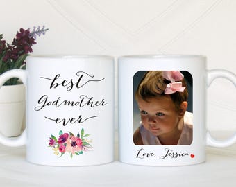 Godmother mug, Godfather mug, Godparents mugs, Godmother gift, Godfather gift, Baptism gift, Baptism mugs, Christening gifts, Photo Baptism