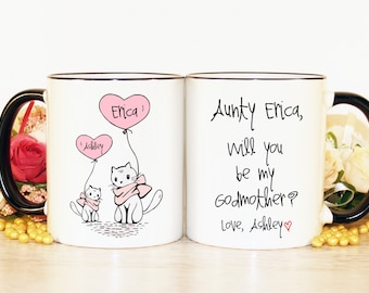 Will you be my Godmother, Godmother proposal, Will you be my Godmother mug, Asking godmother, Ask Godmother, Will you be my Godmother mug