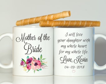 Mother of the Bride mug, Father of the bride mug, Parents of the Bride gift, Gift from groom, Mother in Law gift, Father in law gift