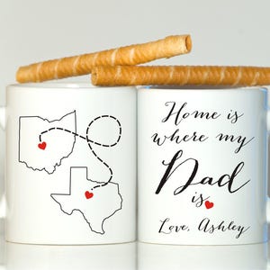 Home is where my dad is mug, Long distance dad, Gift for dad, Father gift, Dad gift, Dad mug, Father's Day gift, Christmas dad gift, Daddy