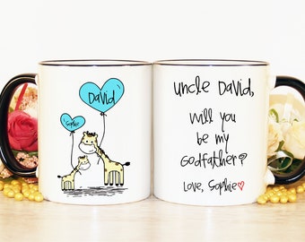 Will you be my Godfather, Godfather proposal, Godfather gift, Asking godfather, Godfather mug, Godfather invitation, Ask Godfather, Baptism