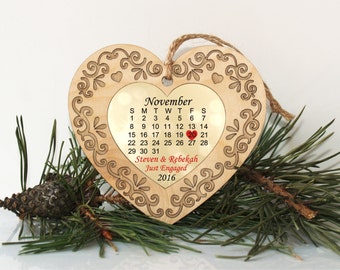 Weihnachtlicher Verlobungsornament, Verlobungsgeschenk, Verlobungsgeschenk, Verlobungsornament