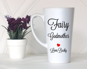 Fairy Godmother gift, Fairy Godmother mug, Godmother gift, Godmother mug, Baptism gif, Christening gift, Gift for Godmother. Godparents gift