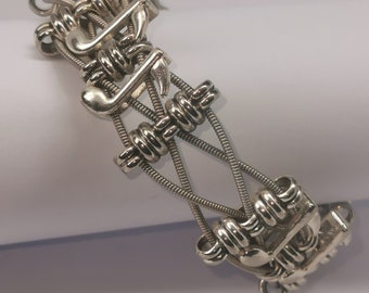 Ready Made Guitar String Bracelet Jewellery Recycled Musician Gift 21cm (RM26)