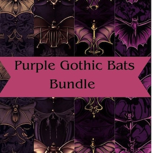 Purple Gothic Bats Bundle