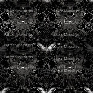 Black and Silver Gothic Bats 3