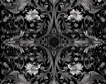 Schwarze Gothic Fliese 15 cm