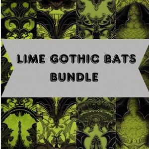 Lime Gothic Bats Bundle