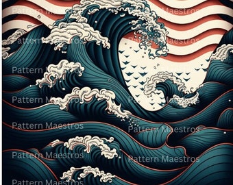 Liberty Waves Digital Paper
