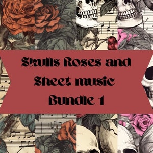 Skulls, Roses and Sheet Music Bundle