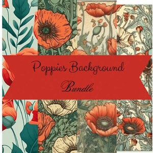 Paquet de fond de coquelicots