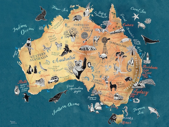 Carte de l'Australie, voyage Australie