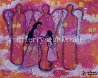 Angels, May, Mother and Daughter, Guardian Angels, FREE SHIPPING