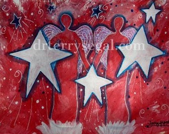 Angels, July, Stars, Red, White, & Blue, FREE SHIPPING