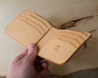 Leather Wallet, Handmade Leather, Mens Leather Wallet, Unique Wallet, Bi-Fold Wallet, BillFold Wallet, Italian Leather, Handmade Wallet
