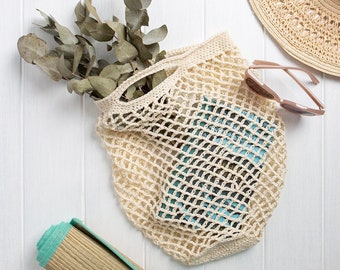 Market Cotton Bag Crochet Kit | Easy Net Shopping Bag | Wool Couture