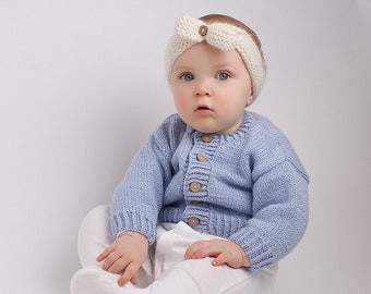 Strickset Baby Cardigan. Baby kleidung Strickset. Alter 0-24 Monate. Einfaches Strickset. Bastelset von Wool Couture