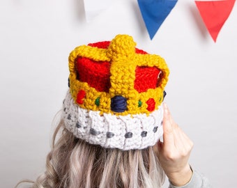 Coronation Crown Crochet Kit | Easy Crown | King Charles III | British Royal Crown Pattern By Wool Couture