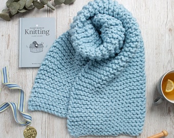 Scarf Knitting Kit + Knitting Pocket Book | Beginners Knit Kit Gift By Wool Couture