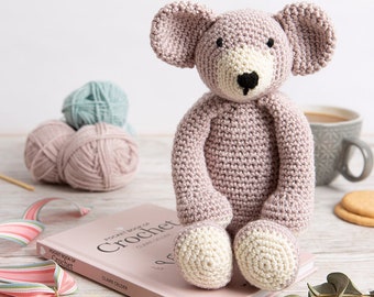 Teddy Bear Crochet Kit + Crochet Pocket Book | Easy Crochet Bear Gift Kit By Wool Couture