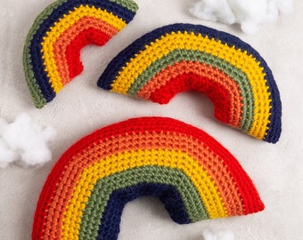 Rainbow Cushion Kit | Crochet Cushion Set | Nursery Cushion | Pride Cushion | Easy Cushion Pattern By Wool Couture