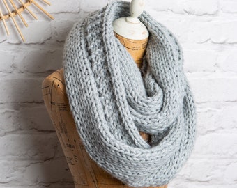 Beginners Infinity Scarf Knitting Kit | Starter Beginners Knitting Kit | Scarf Pattern By Wool Couture