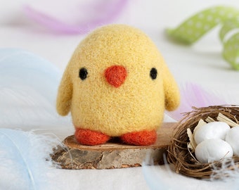 Chick Needle Felting Kit | Easy Chicken Farmyard Needle Felting Pattern By Wool Couture