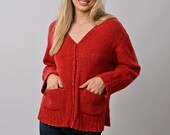 Spring Cardigan Knitting Kit. Aran Yarn Cardigan. Easy Cardigan Knit Kit. Easy Knitting Kit by Wool Couture