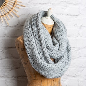 Beginners Infinity Scarf Knitting Kit | Starter Beginners Knitting Kit | Scarf Pattern By Wool Couture